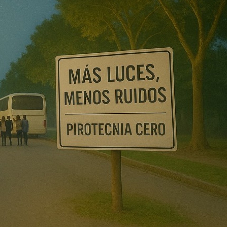  Vecinos de Ramallo alertaron por el uso prohibido de pirotecnia en despedida escolar