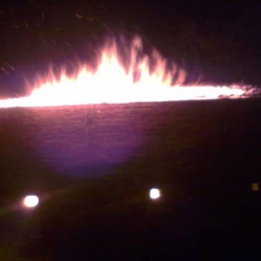 Incendio de un galpón en Ramallo