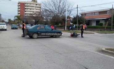 Accidente de tránsito en pleno centro de Villa Ramallo