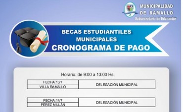 Comienza el pago de becas
