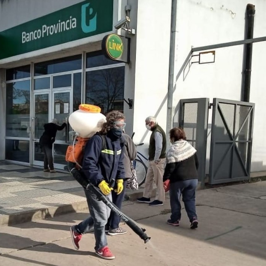 Desinfección en espacios públicos