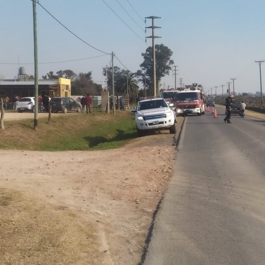 Principio de incencio en una vivienda