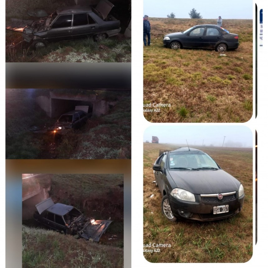 Accidentes en ruta 9 y en el camino de la costa