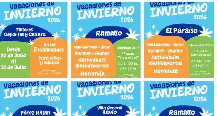 Ramallo prepara unas vacaciones de invierno con actividades gratuitas para toda la familia