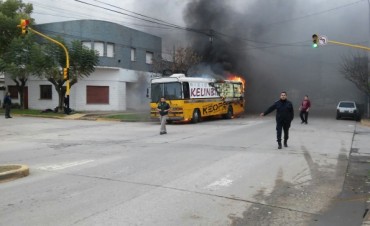 Se incendió un colectivo
