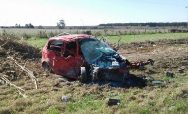 Violento accidente en el camino de la Costa