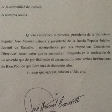 Comunicado de La Biblioteca 