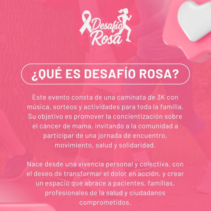 Desafío Rosa: caminata solidaria en San Nicolás