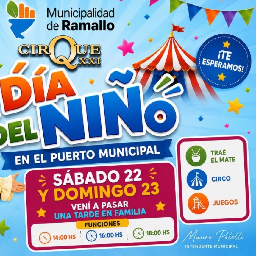 Cirque XXI llega al Puerto de Ramallo para celebrar el D&iacute;a del Ni&ntilde;o