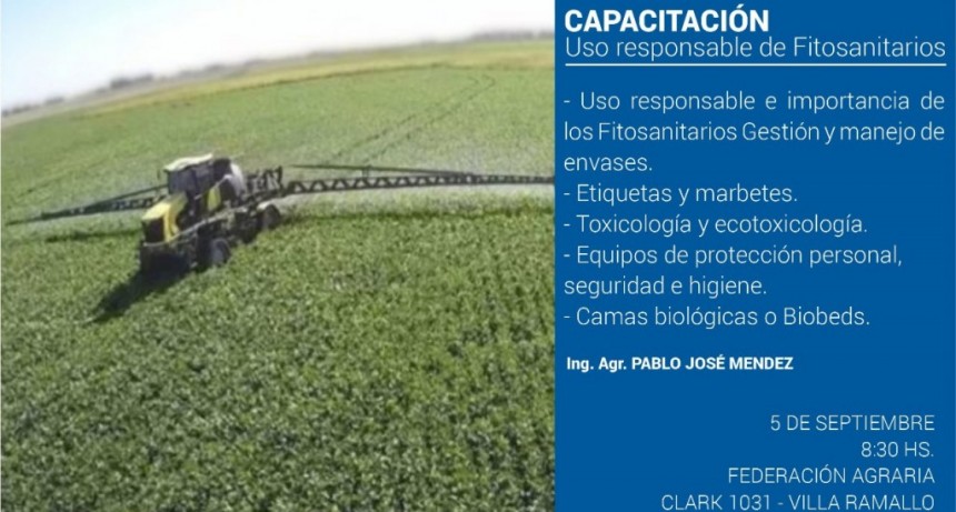 Capacitación sobre uso responsable de fitosanitarios 