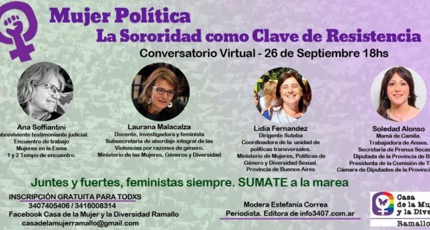 “Mujer Política, La sororidad como Clave de Resistencia”