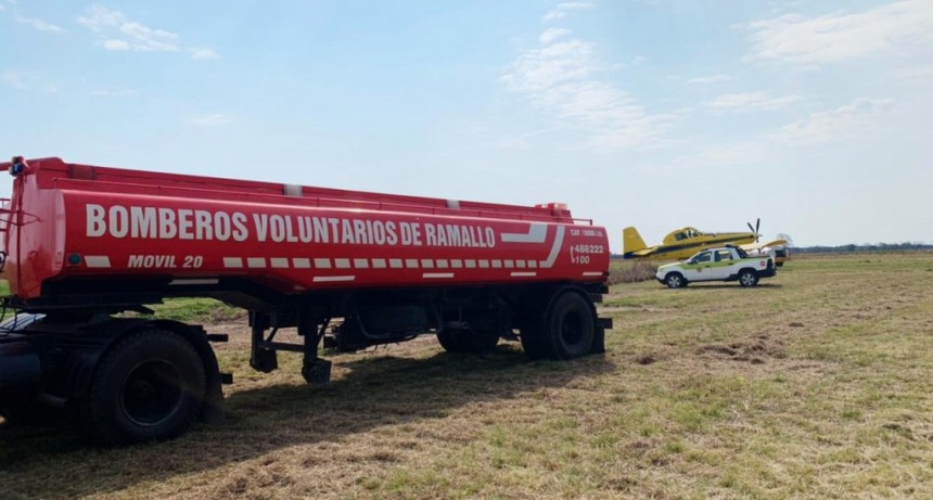 Bomberos Ramallo colaboró con los brigadistas 