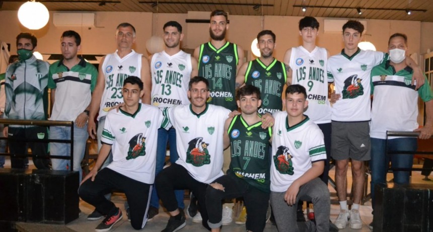 Básquet: Los Andes presentó el plantel y la camiseta para el Regional 
