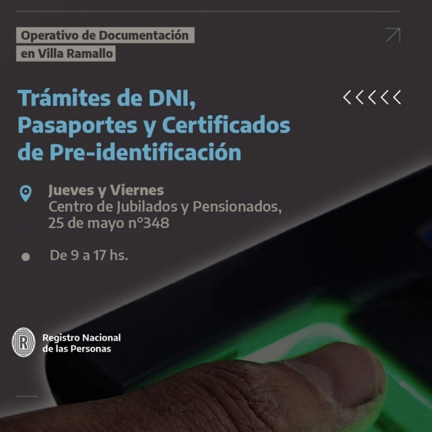 El Registro Nacional de las Personas en Villa Ramallo