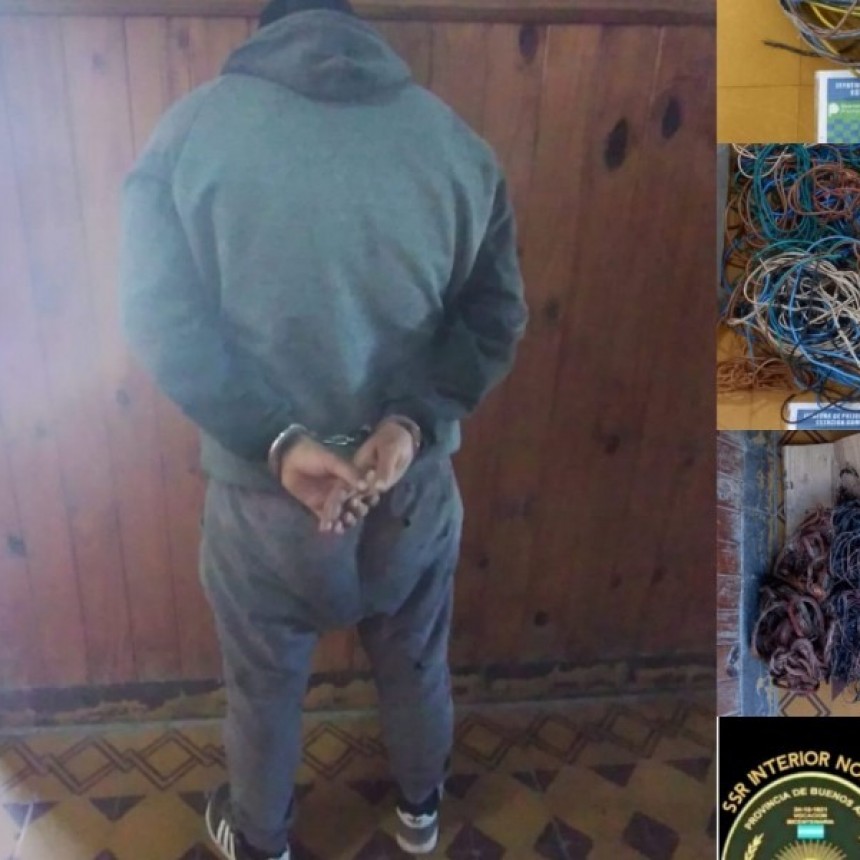 Un hombre fue detenido por el robo de cables