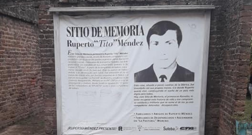 Robaron el Sitio de la Memoria Ruperto “Tito” Méndez