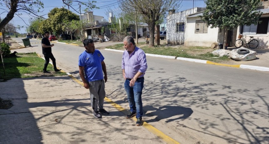 Tramo final de la obra de barrio Valle de Oro