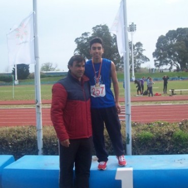 Lisandro Portillo Campeón Nacional en lanzamiento de jabalina en los Juegos Evita