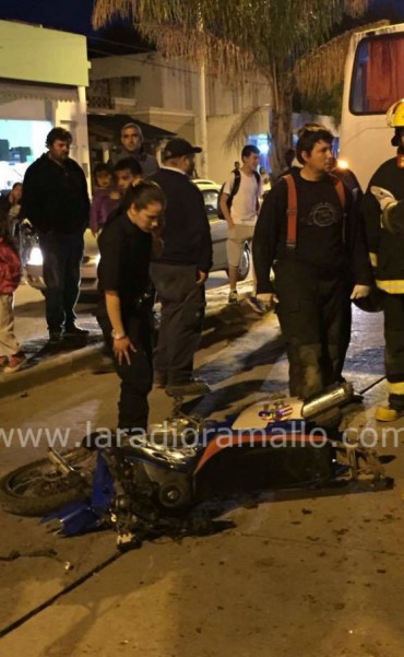 Grave accidente en el centro de Villa Ramallo
