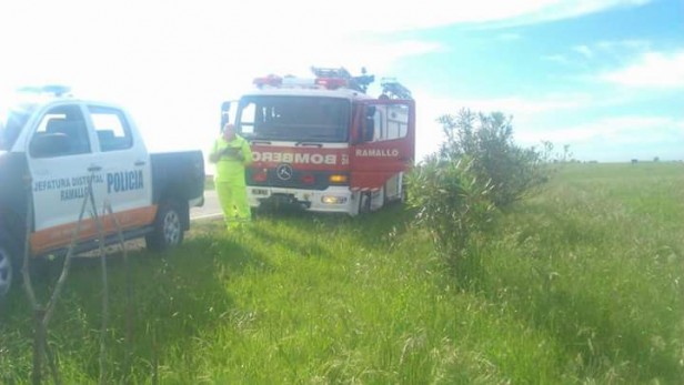 Intervención de bomberos voluntarios