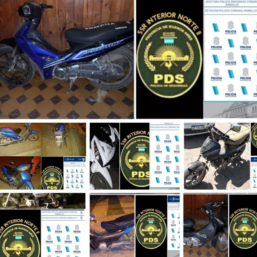 La policía secuestró una importante cantidad de motos durante el último fin de semana