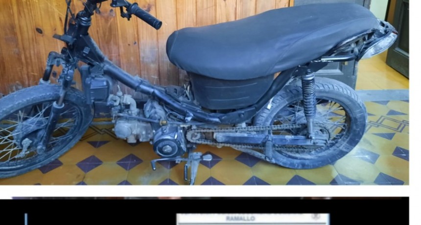 Recuperan una moto robado en el mes de abril