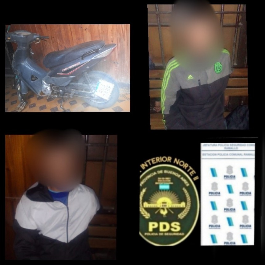 Detienen dos evadidos y recuperan una moto robada
