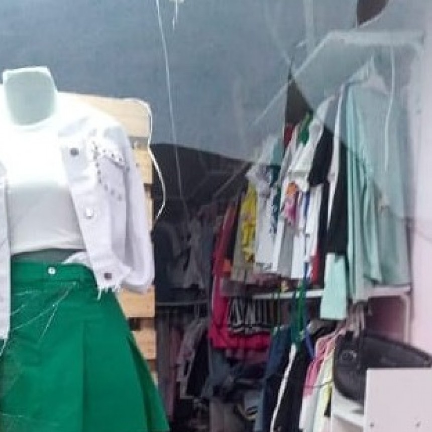 Vandalismo  en el centro de Ramallo