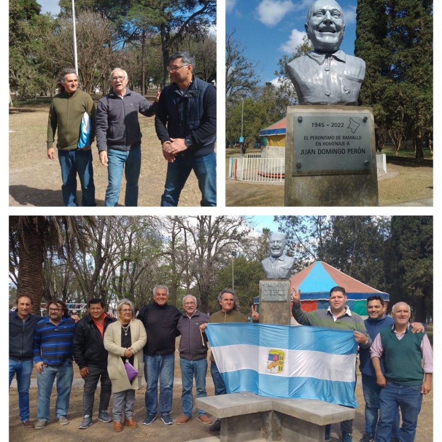  Descubrimiento del busto de Juan Domingo Perón en la plaza José María Bustos