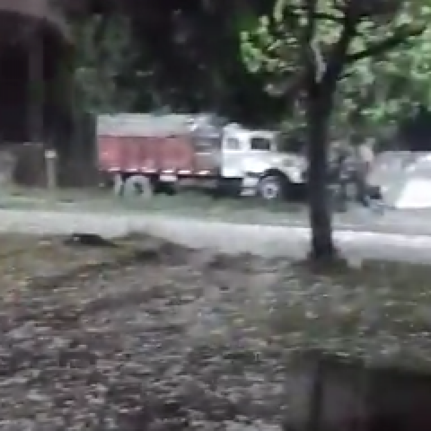 Una fuerte tormenta de lluvia y granizo impactó en el norte bonaerense 