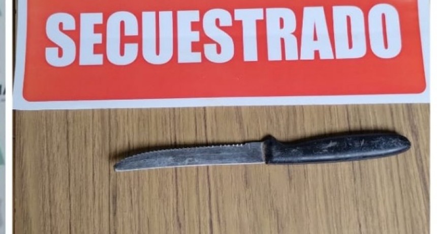 Aprehendieron a un menor por lesiones graves: atacó con un cuchillo