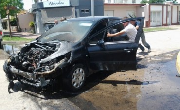 Incendio de un vehiculo