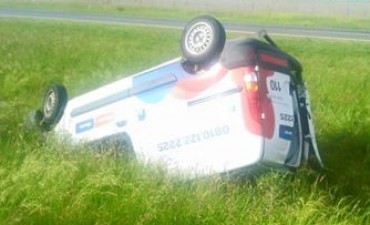 Volcó una camioneta en ruta 9