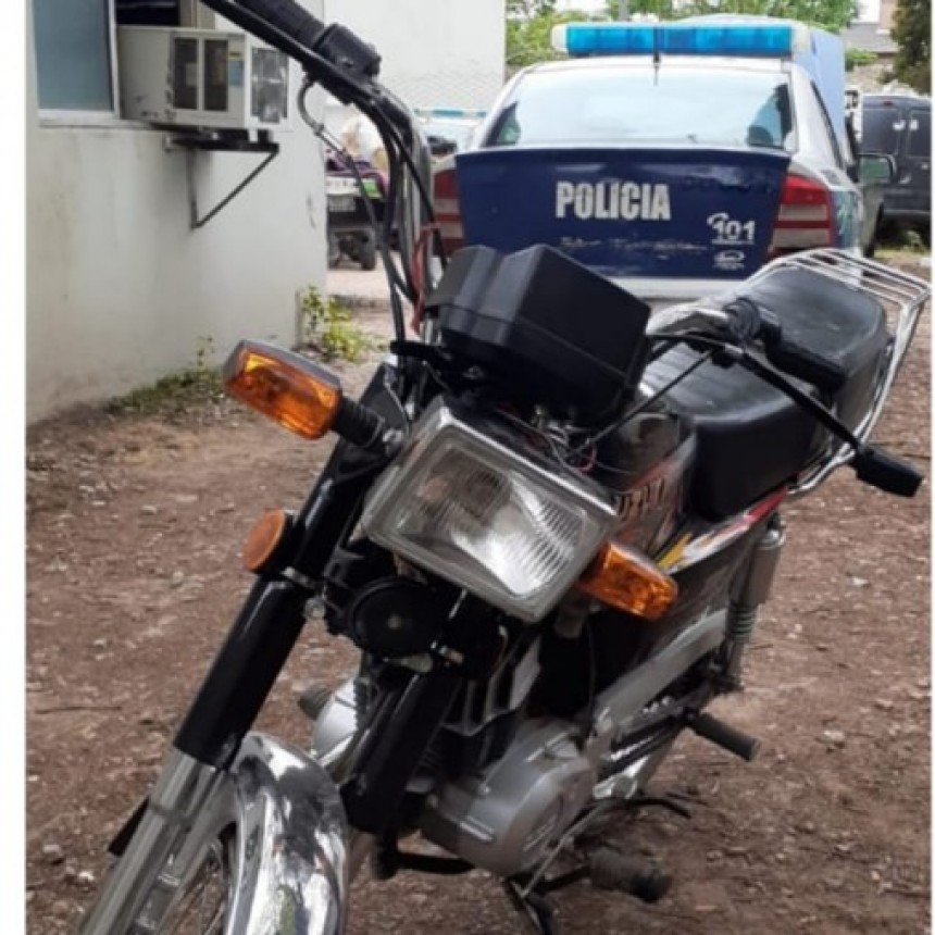 Recuperan una moto robada