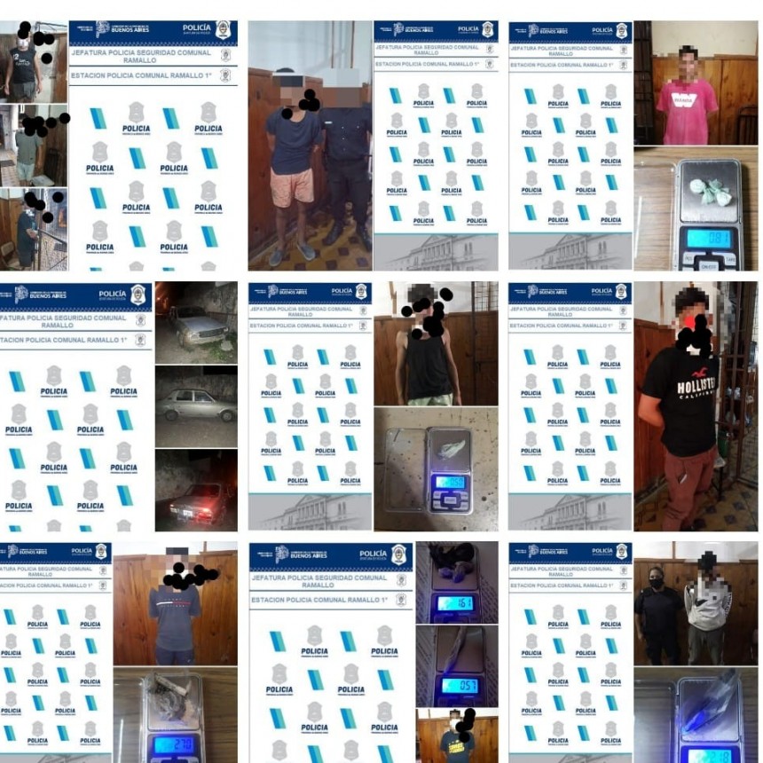 Arrojan piedras a un móvil policial, detienen a un sujeto con cocaína y secuestran 10 motocicletas en la costa 