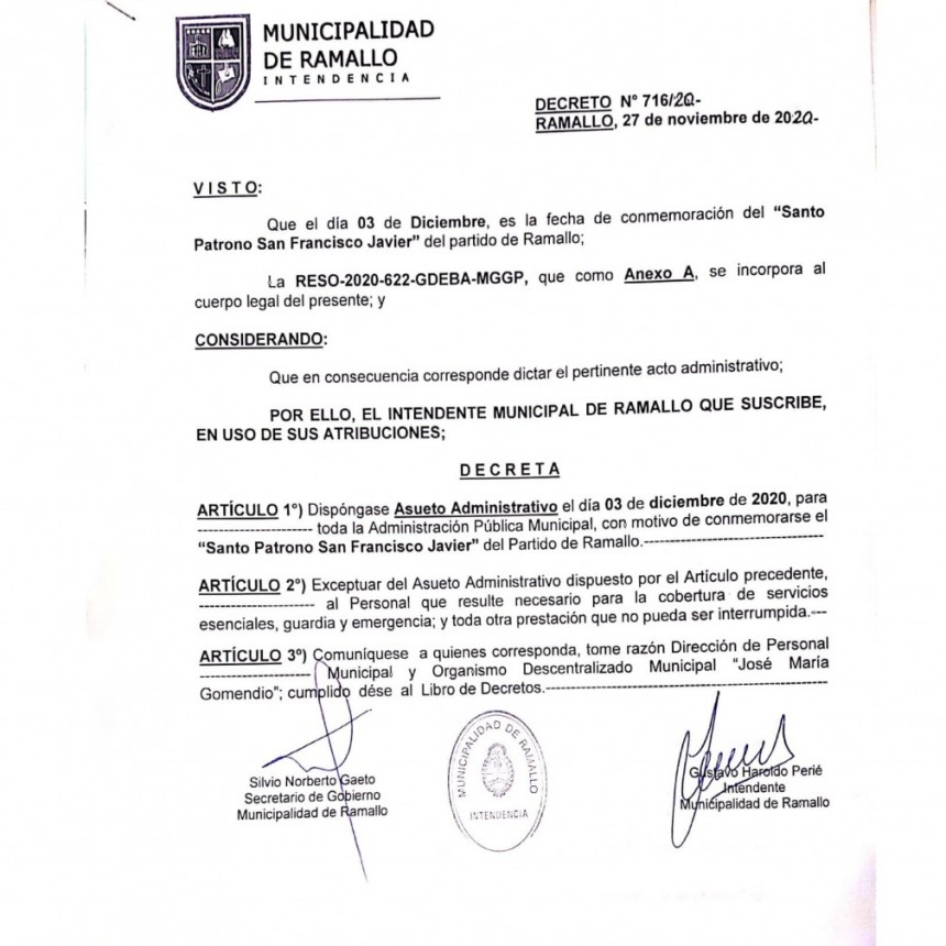 3 de diciembre: Asueto administrativo para los municipales