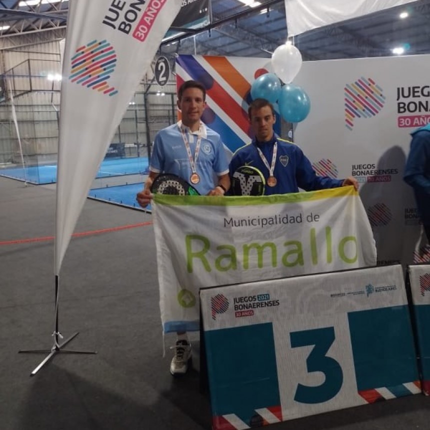 Juegos Bonaerenses: Ramallo obtuvo medalla de bronce en padel y completó el podio