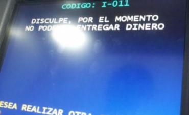 Malestar: los cajeros de los bancos sin dinero