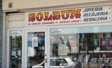 Roban la joyería Solzun en Villa Ramallo