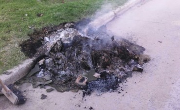 Incendian un contenedor