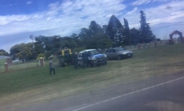 Volcó la patrulla policial de Pérez Millán en ruta 51