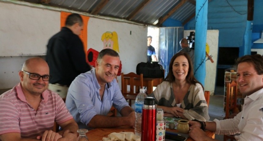 María Eugenia Vidal- Gobernadora de la provincia de Buenos Aires  'En esto somos un equipo, para mí no importa de qué color partidario es el Intendente porque es trabajo para Ramallo'