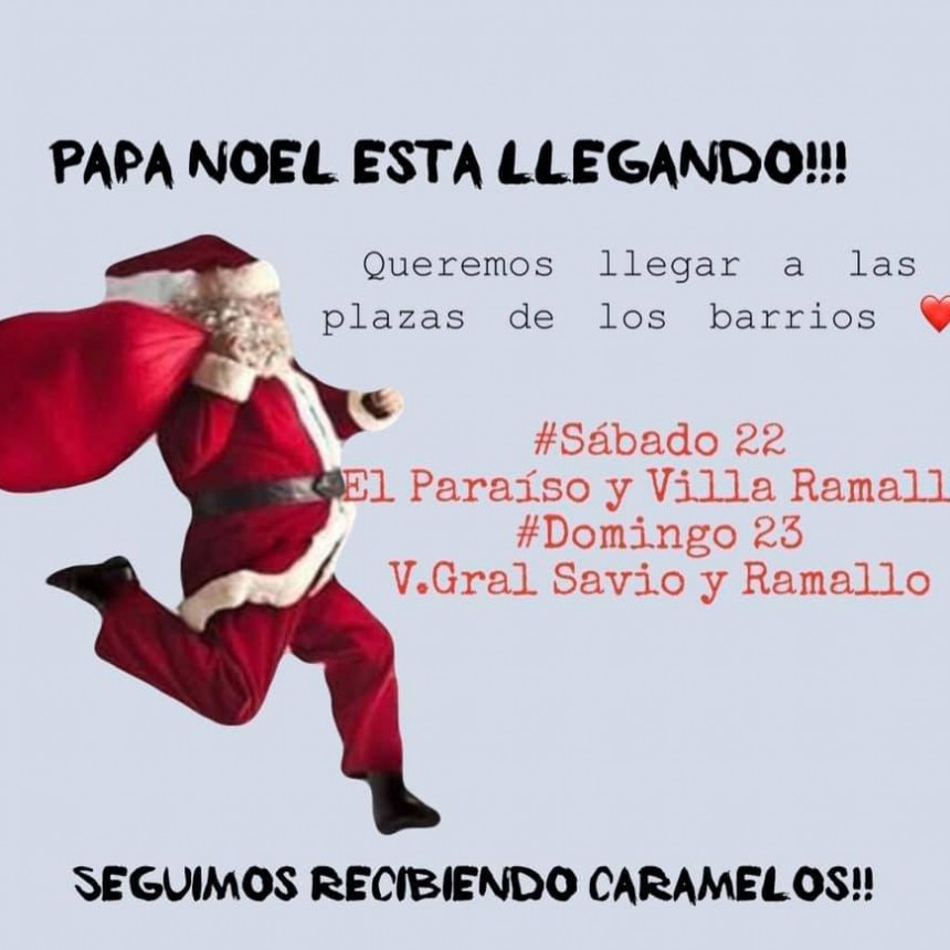 Papá Noel sale con los bomberos a recorrer las calles