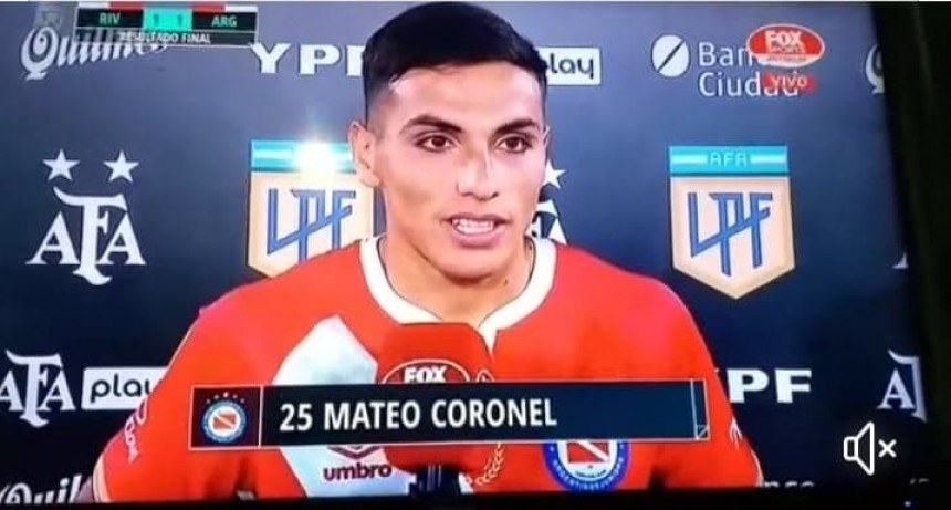 Mateo Coronel convirtió el gol del empate ante River