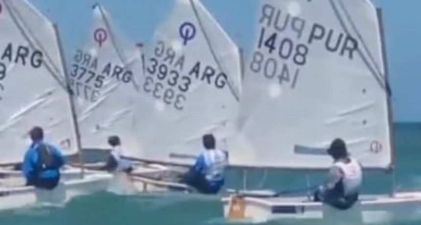Feliciano Frías está representando a la Argentina en el Sudamericano de Optimist