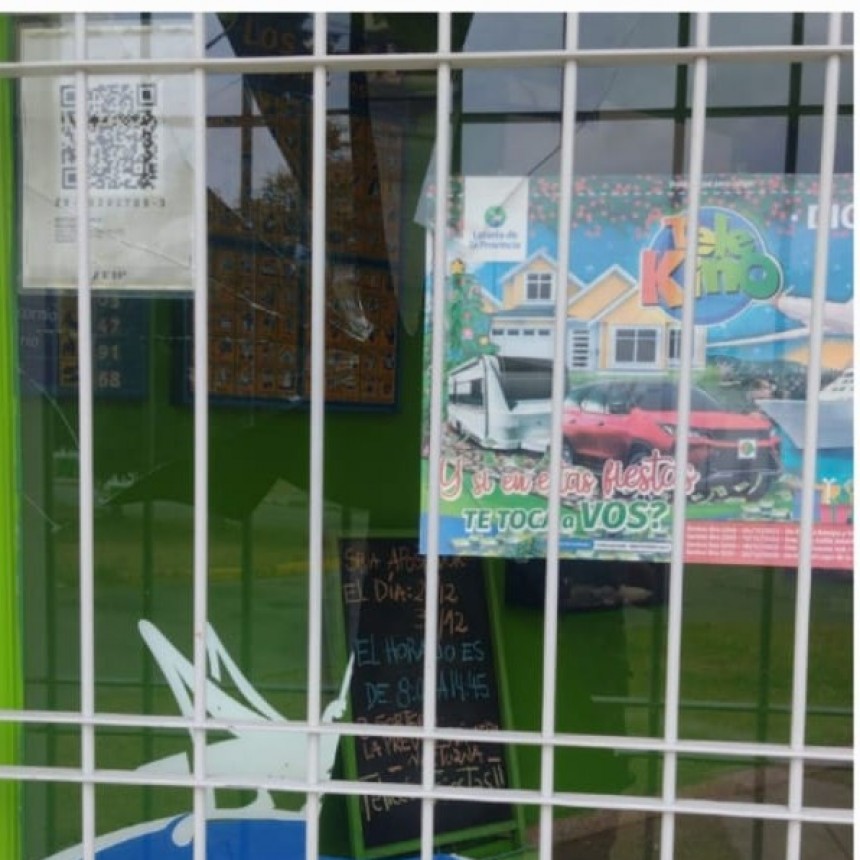 Destruyeron la vidriera de una casa de quiniela, los hechos de vandalismo en la vía pública no cesan