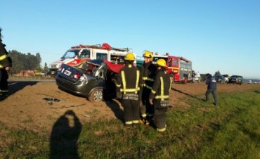 Dos choques en cadena en Ruta 9